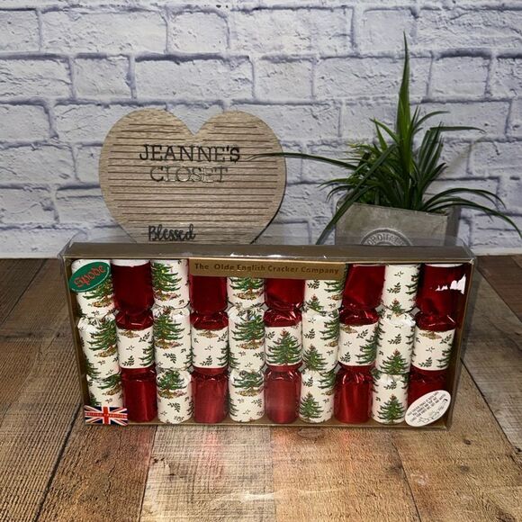 Olde English Cracker Company * 10 CRACKERS POPPERS * Spode Christmas Tree, NEW - Picture 1 of 8